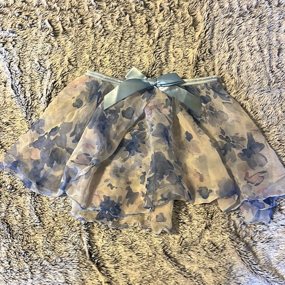 Danz N Motion, BALLET SKIRT, blue and purple floral